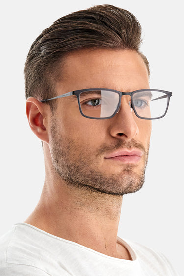 Designer Men Hugo Boss Eyeglasses: 1242/CS - Mate Grey Black- SpecSMART Eye Clinic (Diagonal Face View)